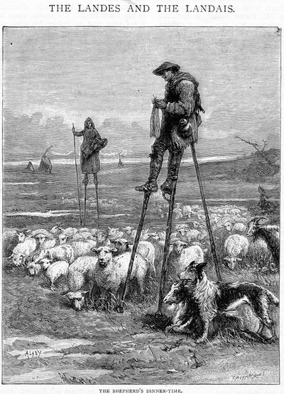 O jantar do pastor, gravado por Charles Butterworth de Auguste Francois Laby